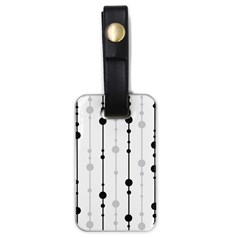 Black And White Elegant Pattern Luggage Tags (one Side) 