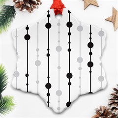 Black And White Elegant Pattern Ornament (snowflake) 