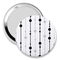 Black And White Elegant Pattern 3  Handbag Mirrors