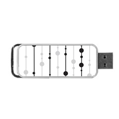 Black And White Elegant Pattern Portable Usb Flash (one Side)