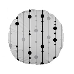 Black And White Elegant Pattern Standard 15  Premium Round Cushions