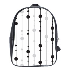 Black And White Elegant Pattern School Bags (xl) 