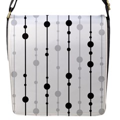 Black And White Elegant Pattern Flap Messenger Bag (s)