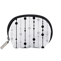 Black And White Elegant Pattern Accessory Pouches (small) 