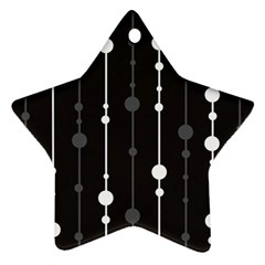 Black And White Pattern Ornament (star) 