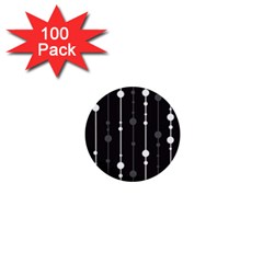 Black And White Pattern 1  Mini Buttons (100 Pack) 