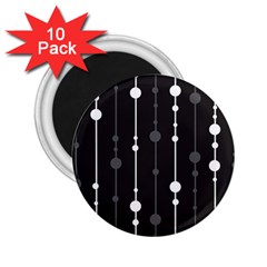 Black And White Pattern 2 25  Magnets (10 Pack) 