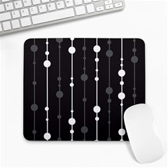 Black And White Pattern Large Mousepads by Valentinaart