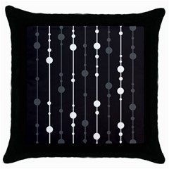 Black And White Pattern Throw Pillow Case (black)