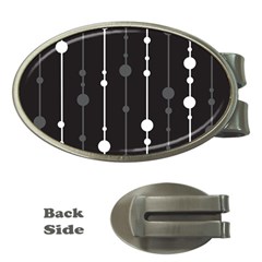 Black And White Pattern Money Clips (oval) 