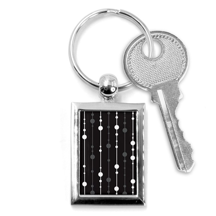 Black and white pattern Key Chains (Rectangle) 