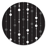 Black and white pattern Magnet 5  (Round) Front