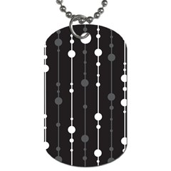 Black And White Pattern Dog Tag (two Sides) by Valentinaart