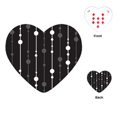 Black And White Pattern Playing Cards (heart)  by Valentinaart