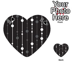 Black And White Pattern Playing Cards 54 (heart)  by Valentinaart