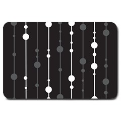 Black And White Pattern Large Doormat  by Valentinaart