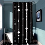 Black and white pattern Shower Curtain 36  x 72  (Stall)  Curtain(36 X72 ) - 33.26 x66.24  Curtain(36 X72 )