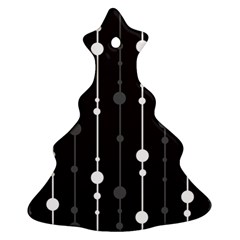 Black And White Pattern Christmas Tree Ornament (2 Sides)