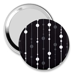 Black And White Pattern 3  Handbag Mirrors by Valentinaart