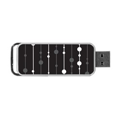 Black And White Pattern Portable Usb Flash (two Sides) by Valentinaart