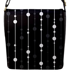 Black And White Pattern Flap Messenger Bag (s)