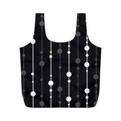 Black And White Pattern Full Print Recycle Bags (m)  by Valentinaart