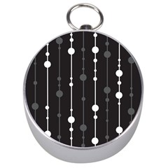 Black And White Pattern Silver Compasses