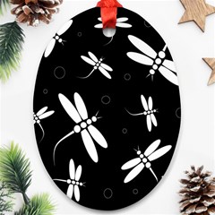 Dragonflies Pattern Ornament (oval) 