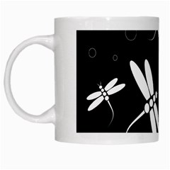 Dragonflies Pattern White Mugs