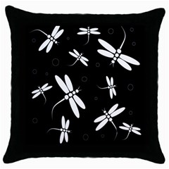 Dragonflies Pattern Throw Pillow Case (black)