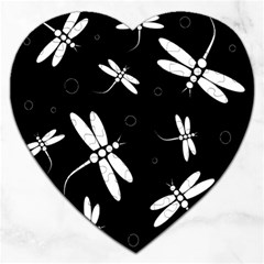 Dragonflies Pattern Jigsaw Puzzle (heart)