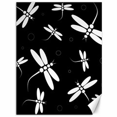 Dragonflies Pattern Canvas 36  X 48   by Valentinaart