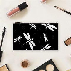 Dragonflies Pattern Cosmetic Bag (small)  by Valentinaart