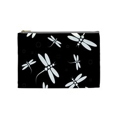 Dragonflies Pattern Cosmetic Bag (medium)  by Valentinaart