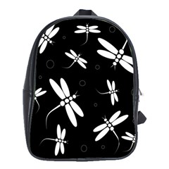 Dragonflies Pattern School Bags(large)  by Valentinaart