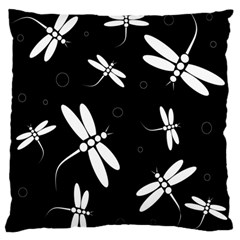 Dragonflies Pattern Large Flano Cushion Case (one Side)