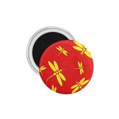 Red And Yellow Dragonflies Pattern 1 75  Magnets