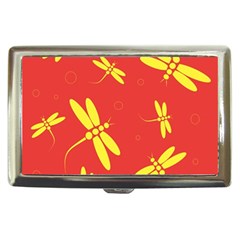 Red And Yellow Dragonflies Pattern Cigarette Money Cases