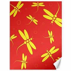 Red And Yellow Dragonflies Pattern Canvas 36  X 48  