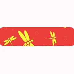 Red And Yellow Dragonflies Pattern Large Bar Mats