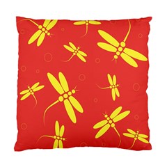 Red And Yellow Dragonflies Pattern Standard Cushion Case (one Side) by Valentinaart