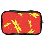 Red and yellow dragonflies pattern Toiletries Bags Front