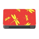 Red and yellow dragonflies pattern Memory Card Reader with CF Front