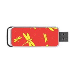 Red And Yellow Dragonflies Pattern Portable Usb Flash (two Sides)