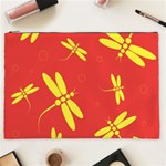 Red and yellow dragonflies pattern Cosmetic Bag (XXL)  Front