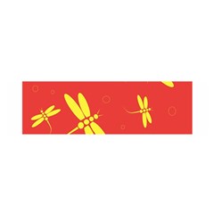 Red And Yellow Dragonflies Pattern Satin Scarf (oblong)