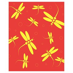 Red And Yellow Dragonflies Pattern Drawstring Bag (small)