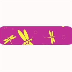 Purple And Yellow Dragonflies Pattern Large Bar Mats