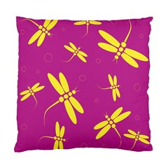 Purple And Yellow Dragonflies Pattern Standard Cushion Case (one Side) by Valentinaart