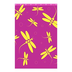 Purple And Yellow Dragonflies Pattern Shower Curtain 48  X 72  (small) 